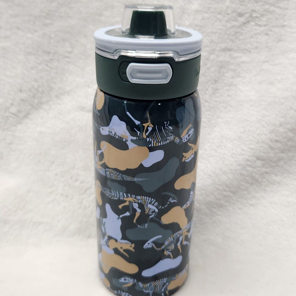 14 oz Stainless Steel Beverage Water Bottle Dino-Camo Cat & Jack